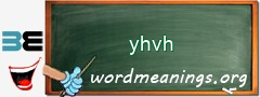 WordMeaning blackboard for yhvh